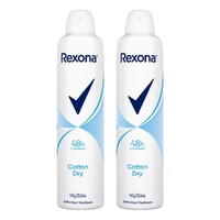 Rexona Antiperspirant Aerosol Deodorant Cotton Dry 250mL Pack of 2
