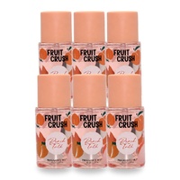 Fruit Crush Peach Talk Fragrance Mist 85ml Sweet Peach Body Spray Pack of 6
