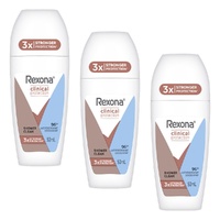 Rexona Clinical Protection 96H Antiperspirant Deodorant Shower Clean Pack of 3