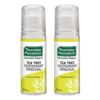 Thursday Plantation Tea Tree Deodorant Original 60mL Pack of 2