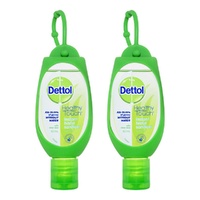 Dettol Healthy Touch Instant Hand Sanitiser Clip-On 50mL Pack of 2
