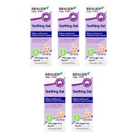Brauer Baby & Child Teething Gel 20g Pack of 5