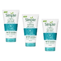 Simple Daily Skin Detox Purifying Facial Wash 150mL Pack of 3