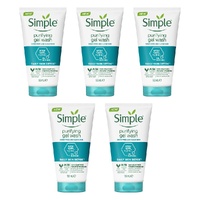 Simple Daily Skin Detox Purifying Facial Wash 150mL Pack of 5
