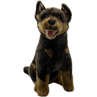 Bocchetta Plush Toys "Basil" Kelpie Dog Stuffed Animal Sitting Medium Basil 28cm