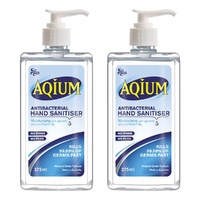 Ego Aqium Antibacterial Hand Sanitiser 375mL Pack of 2