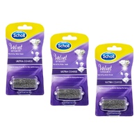 Scholl Velvet Smooth Wet & Dry Roller Head Ultra Coarse Pack of 3