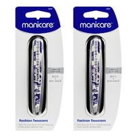 Manicare Fashion Tweezers Slant Tip Pack of 2