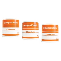 Leukoplast Elastic Zinc Oxide Tape Tan 5cm x 2.5m Pack of 3