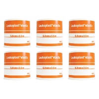 Leukoplast Elastic Zinc Oxide Tape Tan 5cm x 2.5m Pack of 6