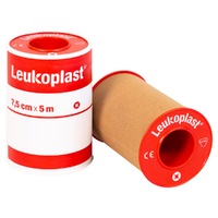 Leuko Leukoplast Standard Plastic Medical Tape Tan 7.5cm x 5m 4 Pack