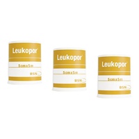 Leukopor Low Allergy Tape 5cm x 5m Pack of 3
