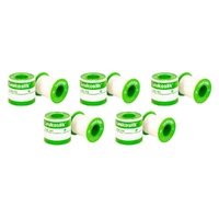 Leukosilk Plastic Snap Ring Tape 5cm x 5m 6 Pack Bundle of 5