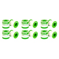 Leukosilk Plastic Snap Ring Tape 5cm x 5m 6 Pack Bundle of 6