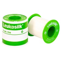 Leukosilk Plastic Snap Ring Tape 5cm x 5m 6 Pack
