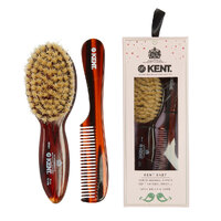 Kent Soft Natural Bristle Brush And Comb Set