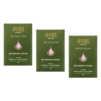 Hemp Worx Rose Geranium & Patchouli Soap 120g Pack of 3