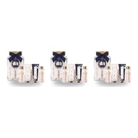 Luxury Bathing Co Velvet Rose & Peony Ultimate Gift Set Jar with Body Puff Bundle of 3
