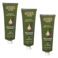 Hemp Worx Rose Geranium & Patchouli Hand Cream 75mL Pack of 3
