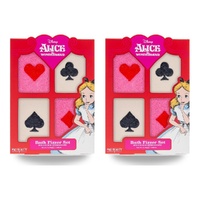Disney Alice in Wonderland Bath Fizzer Set 4 x 80g Bundle of 2