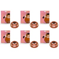 Disney The Lion King Pumbaa Cosmetic Sheet Mask 25mL Counter Display of 12 Bundle of 6