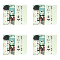 Disney The Nightmare Before Christmas Glow in the Dark Temporary Tattoos 2 Sheets Pack of 4