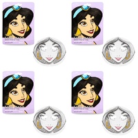 Disney Princess Jasmine Face Mask 25mL Counter Display of 12 Bundle of 4