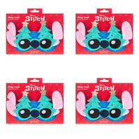Disney Stitch at Christmas Plush Sleep Mask with Christmas Trees Pack of 4