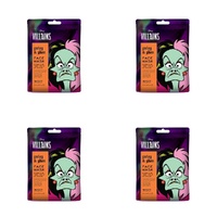 Disney Villains Cruella Gutsy & Glam Sheet Face Mask Counter Display of 12 Bundle of 4