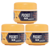 A Buzz From The Bees Pocket Balm 10g 3 Pack Jarrah Honey Beeswax Olive Oil