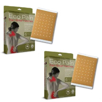Byron Bay Eco Pain Relief Patches x6 9x13cm Heat Pads for Aches & Strains x 2