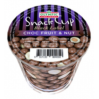 Olympic Fine Foods Choc Fruit & Nut Snack Cup 120g Black Label Treat