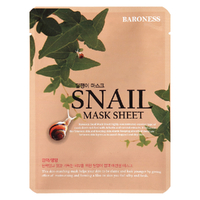 Baroness Snail Face Mask Sheet 21g Hydrating & Skin Repair Treatment