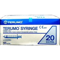 Terumo Syringe 20mL Luer Slip Eccentric Box of 50