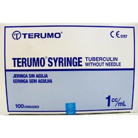 Terumo Tuberculin Syringe 1mL Without Needle Box of 100