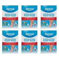 Dermal Therapy Exfoliating Foot Mask Pack of 6
