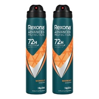 Rexona Advanced Protection 72H Workout Antiperspirant 220mL Pack of 2