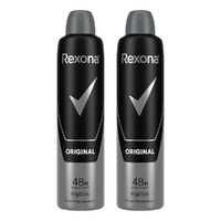 Rexona Men Antiperspirant Aerosol Original 250mL Pack of 2