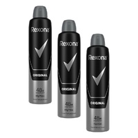 Rexona Men Antiperspirant Aerosol Original 250mL Pack of 3