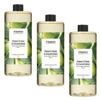 Bosisto's Desert Lime & Eucalyptus Hand Wash Refill 1L x 3 Bundle of 3