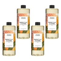 Bosisto's Banksia Flower & Lavender Hand Wash Refill 1L x 3 Bundle of 4