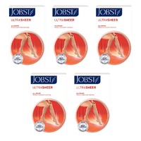 JOBST UltraSheer Knee High Closed Toe Natural Medium 15-20mmHg Pack of 5