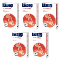 JOBST UltraSheer Knee High Closed Toe Black Small 15-20mmHg Pack of 5