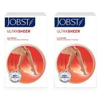 JOBST UltraSheer Thigh High Large Natural Pack of 2