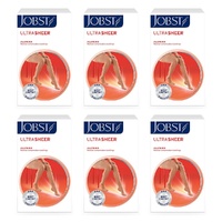 JOBST UltraSheer Thigh High Large Natural Pack of 6
