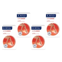 JOBST UltraSheer Waist High Closed Toe Natural Medium 15-20mmHg Pack of 4