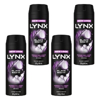 Lynx Deodorant Aerosol Black Night 165mL Pack of 4