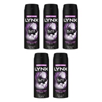 Lynx Deodorant Aerosol Black Night 165mL Pack of 5