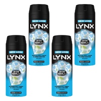 Lynx Deodorant Aerosol Ice Chill 165mL Pack of 4