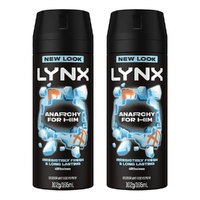 Lynx Deodorant Aerosol Anarchy 165mL Pack of 2